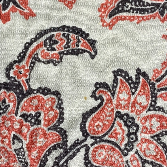 Sigrid Olsen Silk Blend Beaded V-Neck Sweater Women’s Size L - Picture 6 of 14